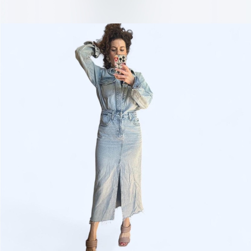 Pistola Light Wash Denim Jumpsuit